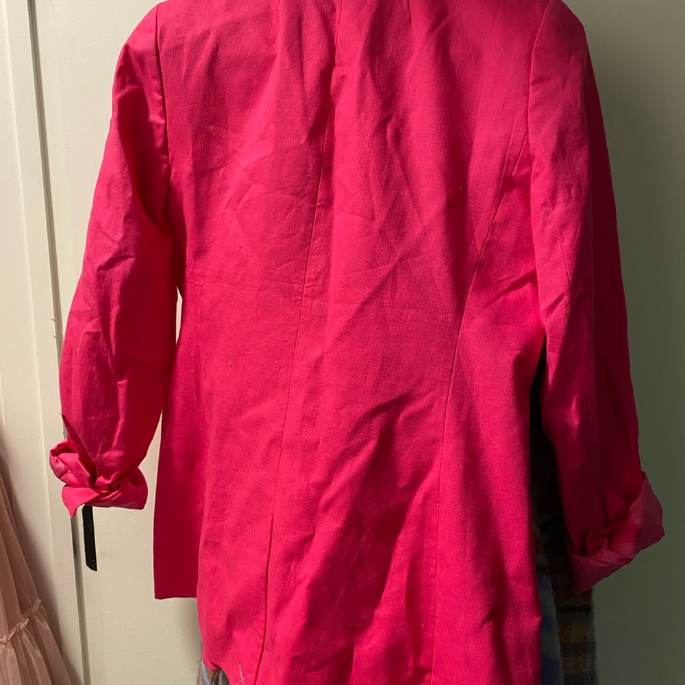 J. Crew Factory Bright Pink Women's Blazer - Size 4 - Picture 4 of 4